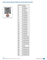 20. Formulir Kertas Lembar Jawaban untuk GUS Female Participant Endline Survey