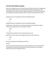 Formulir Alat Refleksi Sepeda