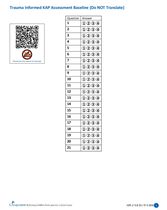 Formulir Kertas Lembar Jawaban Trauma Informed KAP Assessment Baseline Survey