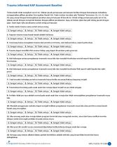 Formulir Kertas Lembar Pertanyaan Trauma Informed KAP Assessment Baseline Survey